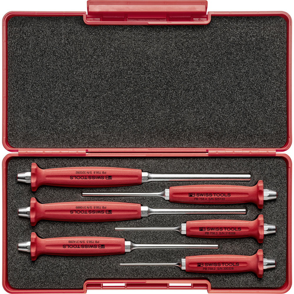 PB Swiss Pin Punch, Drift Punch, Octagonal 6 Pce Set in ToolBox For Sale Online OZSWISS