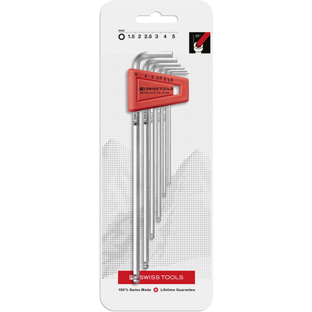 PB Swiss 206 S/6 Ball Point Hex Keys with Handle From Japan PB Swiss 206 S/6 Ball Point Hex Keys with Handle From Japan