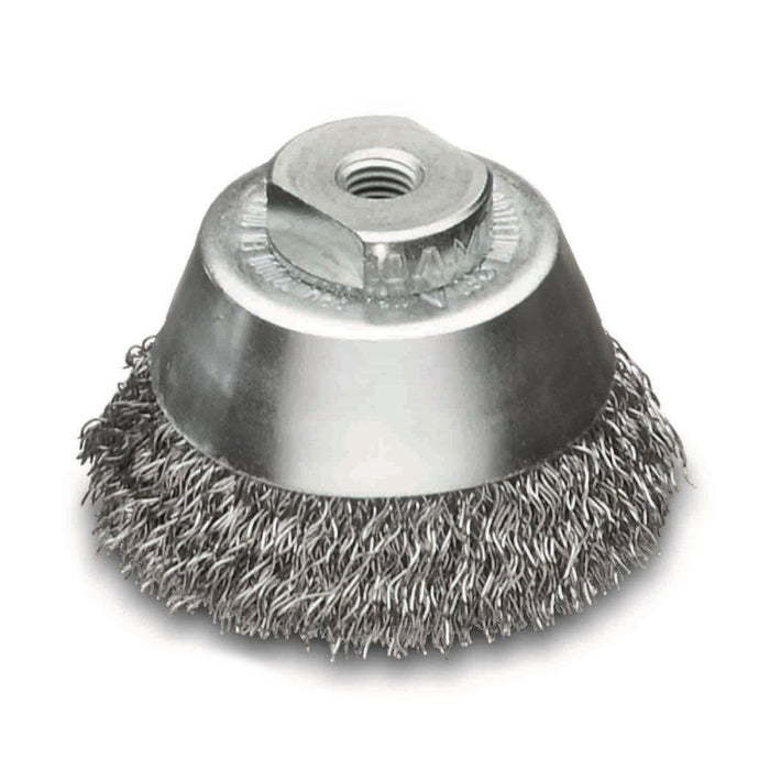 Lessmann Cup Brush Dia 65mm Steel Wire STA Crimped 0.35mm Thread M10