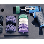 Mueller 111 812 Air Angle Grinder Kit, 16 Pce