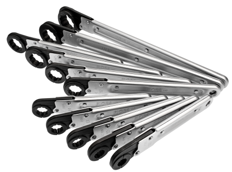 Elora Ring Ratchet-Spanner-Set hinged 6 Pce 10-17mm 117 S6