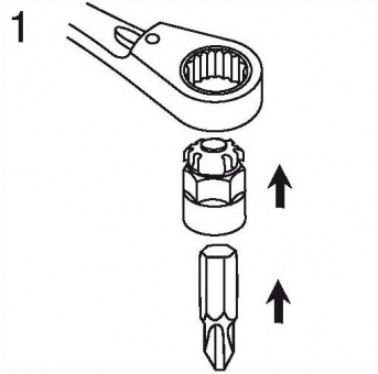 Elora Adapter 1/4in for ring ratchet spanners 118-2
