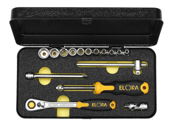 Elora Socket Set 1/4in 16 Pce 4-13mm 1430-MU