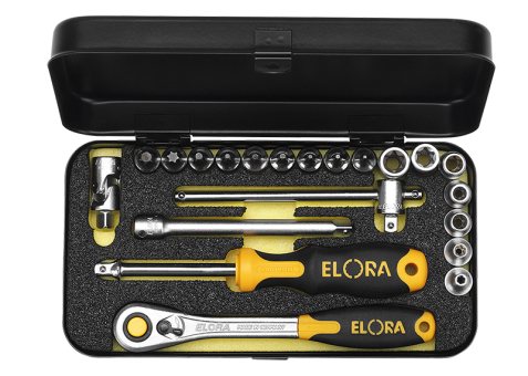 Elora Socket Set 1/4in TORX® safety screws 21 Pce 1430-TTXEU