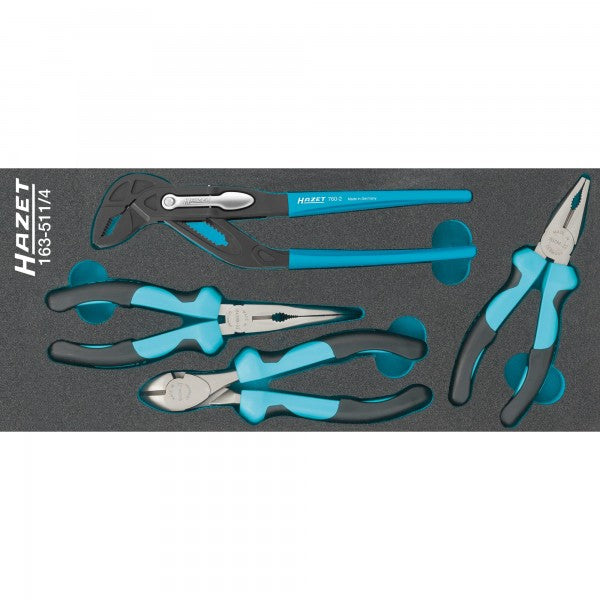 Hazet 4Pce Pliers Set 163-511/4 Modular Insert Tray