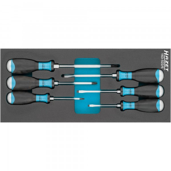 Hazet 6Pce Screwdriver Set 163-522/6 SL & PH Modular Insert Tray