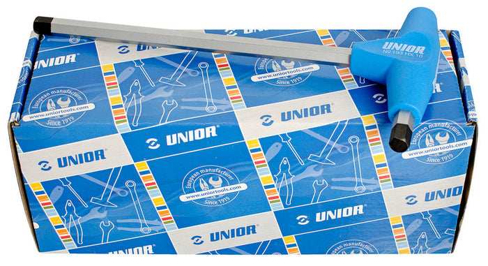 Unior 2.5-10mm T-Handle Hex Wrenches 10 Pce Set in Carton Box 193HXCB