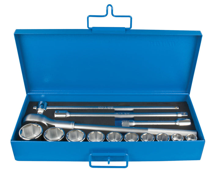 Unior 197MB2 Metric Socket set 3/4in in Metal Box, 14 Pce