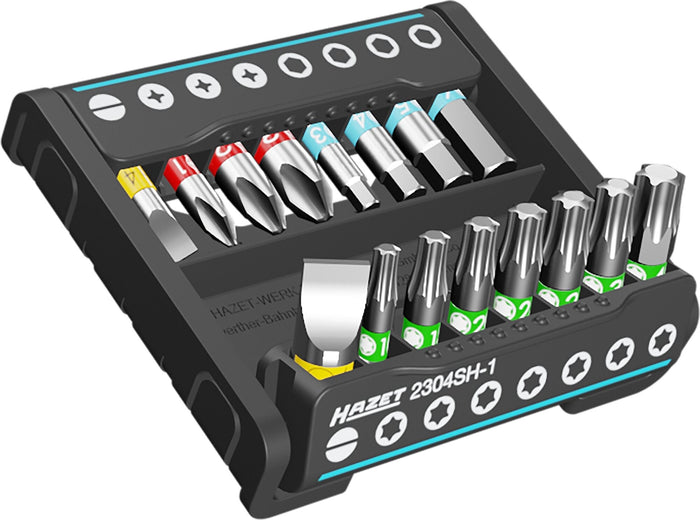 Hazet 2304SH-1 SmartHolder with 16 Screwdriver Bits Short