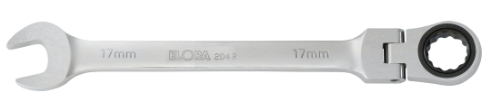 Elora Combination Spanner with Joint-Ring Ratchet 204-R 15mm