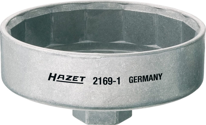 Hazet 1/2in Drive Oil Filter Wrench 2169-1 Outside 15-Point Profile 102mm