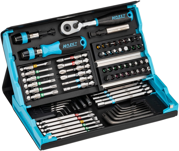Hazet 73 Pce Smartcase Screwdriver Bit Set 1/4in Hex 2200SC-31 