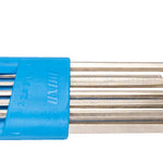 Unior 220/3SLPH Ball End Hex Wrenches, Long Type on Plastic Clip, 9 Pce