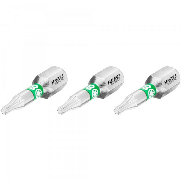 Hazet Torx Bit T8 3 Pack 1/4in Hex Bit 2223N-T8/3