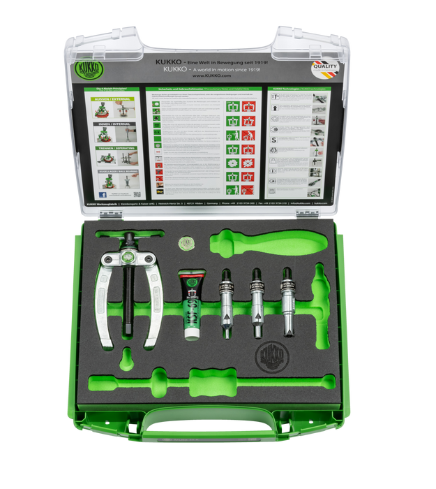 Kukko 25-K Ball Bearing Extraction Set with Counter Stay Ø 6-20mm, 4 Pce