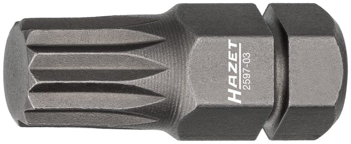 Hazet Bit 2597-03 Hexagon, Solid 8 (5/16ines) Internal Serration Profile Xzn M8