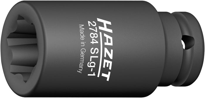 Hazet 1/2in Impact Socket Set With Groove Profile 39mm 2784SLG-1 