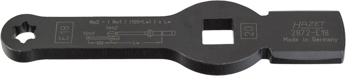 Hazet 3/4in Torx Slogging Wrench With 2 Striking Faces 2872-E18 Outside Torx Profile E18