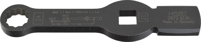 Hazet 3/4in 24mm Box-End Wrench Striking Face Pattern 12-Point With 2 Striking Faces 2872SZ-24 