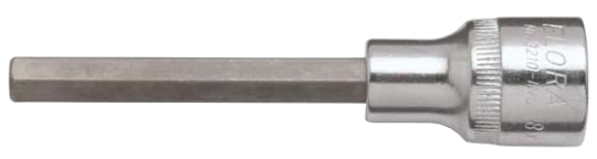 Elora Screwdriver Socket 1/2in long inside hexagon 3210-INL 6x137