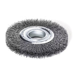 Lessmann Wheel Brush Dia 100mm Tube 30mm Steel Wire STA Crimped 0.30mm Adaptors