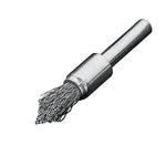 Lessmann End Brushes with 6mm Shank pointed Dia 12mm Long 60mm Steel Wire