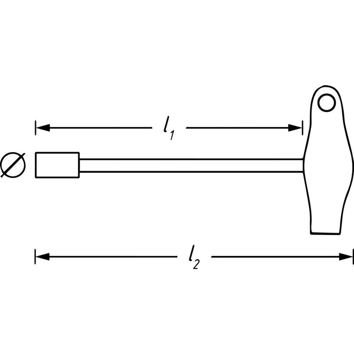 Hazet 428-7 Nut-Driver with T-Handle 7mm