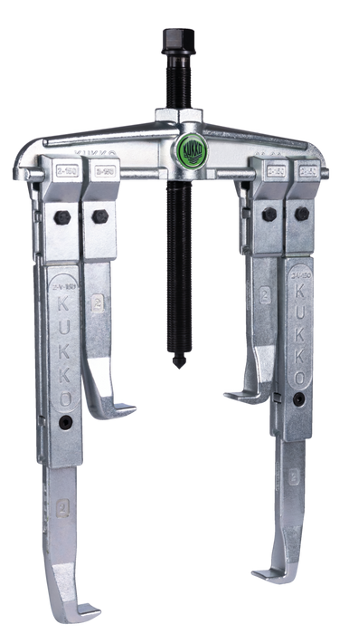 Kukko 20-20-P2 2-Arm Universal Puller with Adjustable Trigger Hooks in Set
