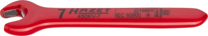 Hazet Single Open-End Wrench VDE 450KV-7 Outside Hexagon Profile 7mm