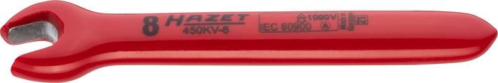 Hazet Single Open-End Wrench VDE 450KV-8 Outside Hexagon Profile 8mm