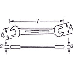 Hazet Double Open-End Wrench 9/16in x 5/8in 450NA-9/16X5/8VKH