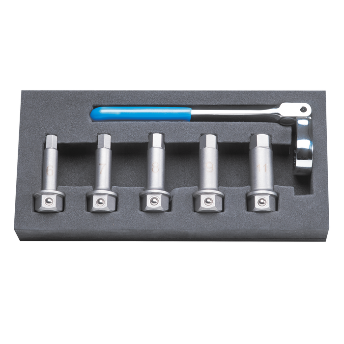 Mueller 456 550/6 Brake Hex Bit Kit (6, 7, 8, 9, 11 mm)