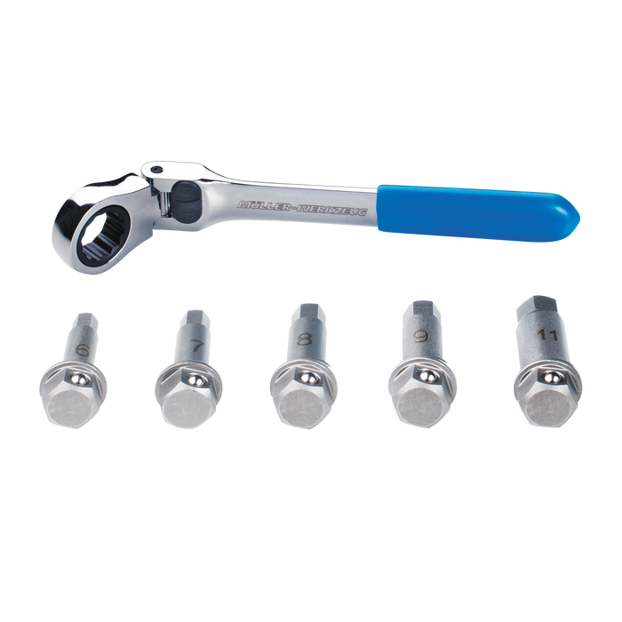 Mueller 456 550/6 Brake Hex Bit Kit (6, 7, 8, 9, 11 mm)
