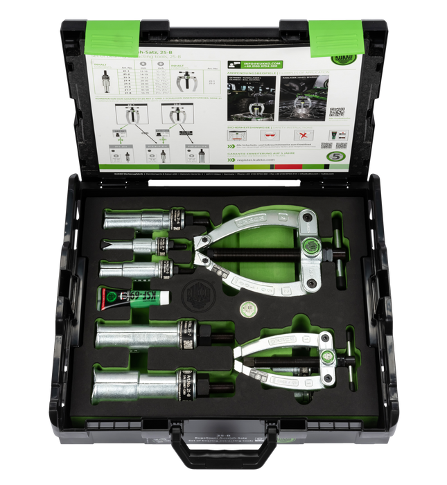 Kukko 25-B Ball Bearing Extraction Set with Counter Support 10 Piece