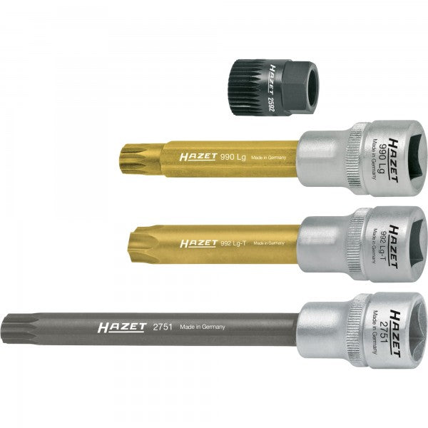 Hazet 4 Pce 1/2in V-(Ribbed) Belt Pulley Tool 4641/4 Internal Serration Profile XZN