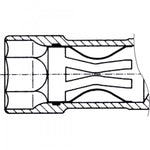 Hazet 3/8in Spark Plug Wrench 4766 Outside Hexagon Profile 16mm (5/8in)