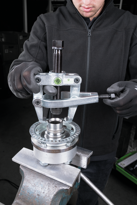 Kukko 2-Arm Bearing Puller with Side Clamp & Adapter 204-V
