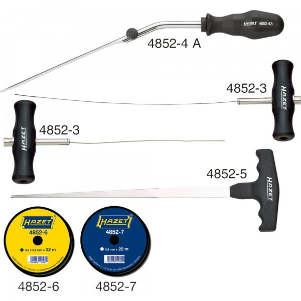 Hazet 6 Pce Tool Set For Car Glass Removal 4852/6