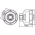 Hazet Commercial Vehicle Axle Nut Socket Set Daf Renault Volvo 4937-105/2 Square, Hollow 25mm (1in) Outside Hexagon Profile 105mm Number Of Tools: 2