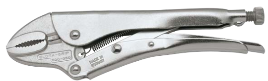 Elora Grip Plier with wire cutter curved jaws span width 35mm 500-180