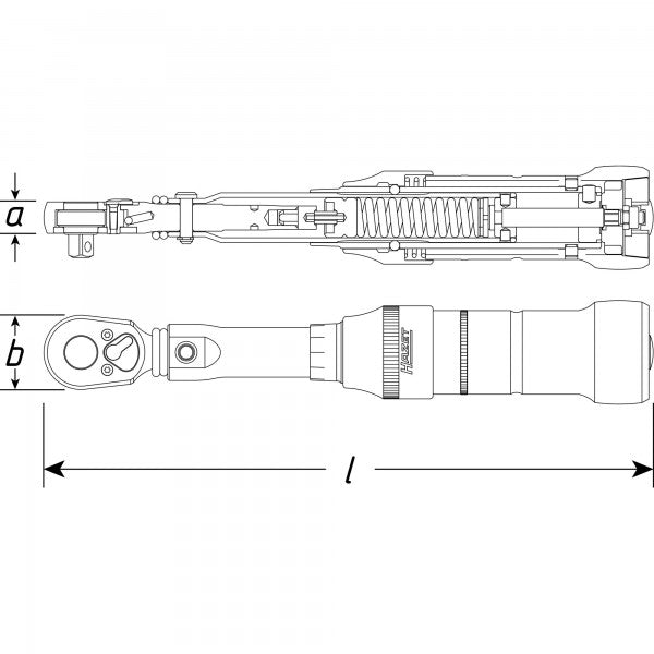 Hazet 3/4in Torque Wrench 6150-1CTCAL 400-1000Nm Tolerance 3%