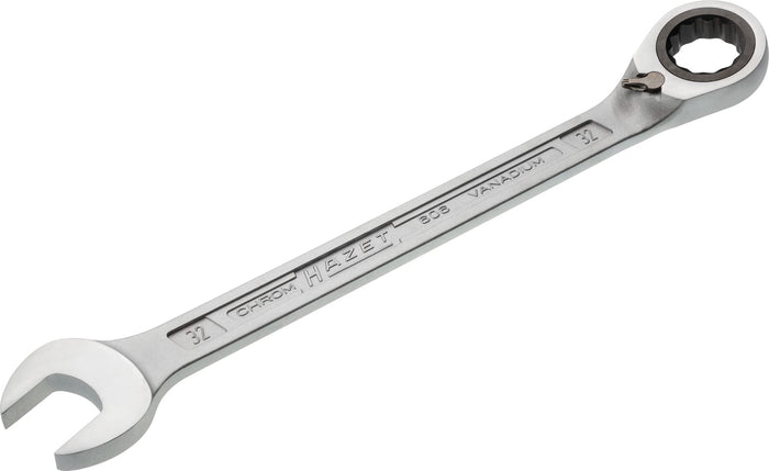 Hazet Ratcheting Combination Wrench 606-32 Outside 12-Point Traction Profile 32mm