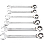 Hazet 6 Pce 12 Point Ratcheting Combination Wrench Set 21-32mm 606/6-1