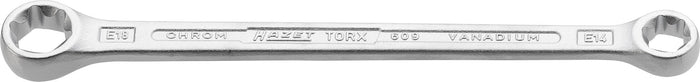 Hazet Torx Double Box-End Wrench 609-E14XE18 Outside Torx Profile E14, E18