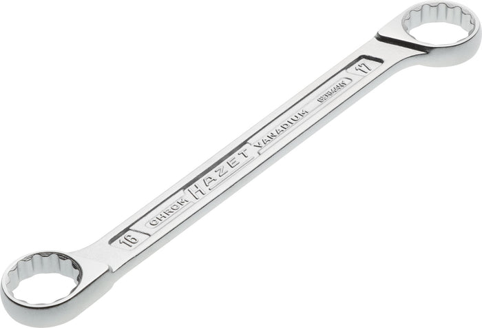 Hazet Double Box-End Wrench 610N-16X17 Outside 12-Point Traction Profile 16 x 17mm