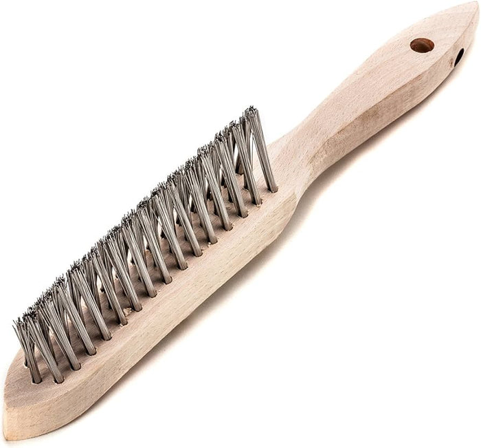 Lessmann Weld Brush 3 Rows Steel Wire Stainless ROF Straight 0.35mm High 35mm