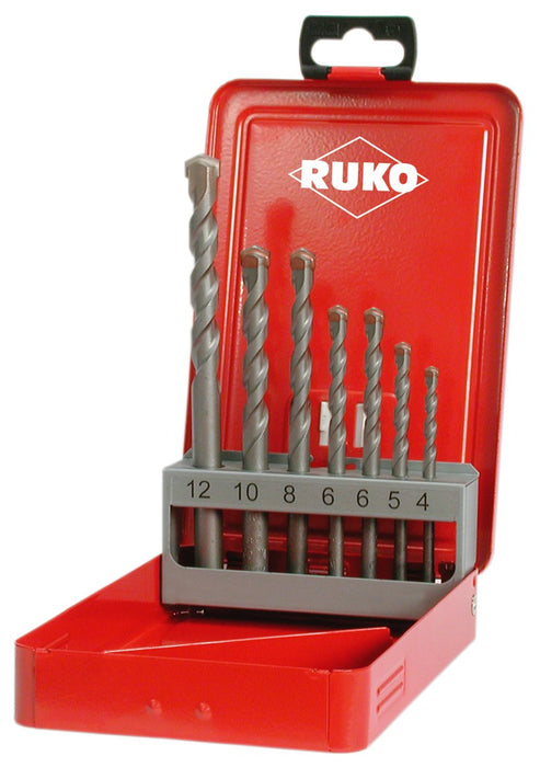Ruko Drill Set with Steel Case, 7 Pce