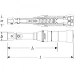 Hazet Torque Wrench 6282-1CTCAL 4-40Nm Tolerance 2% Insert Square 9 x 12mm