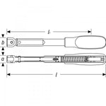 Hazet Torque Wrench 6392-200V 50-200Nm Tolerance 2% Insert Square 14 x 18mm