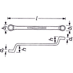Hazet Double Box-End Wrench 630A-3/8X7/16 Outside 12-Point Profile 3/8 x 7/16in